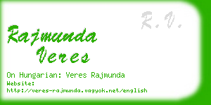 rajmunda veres business card